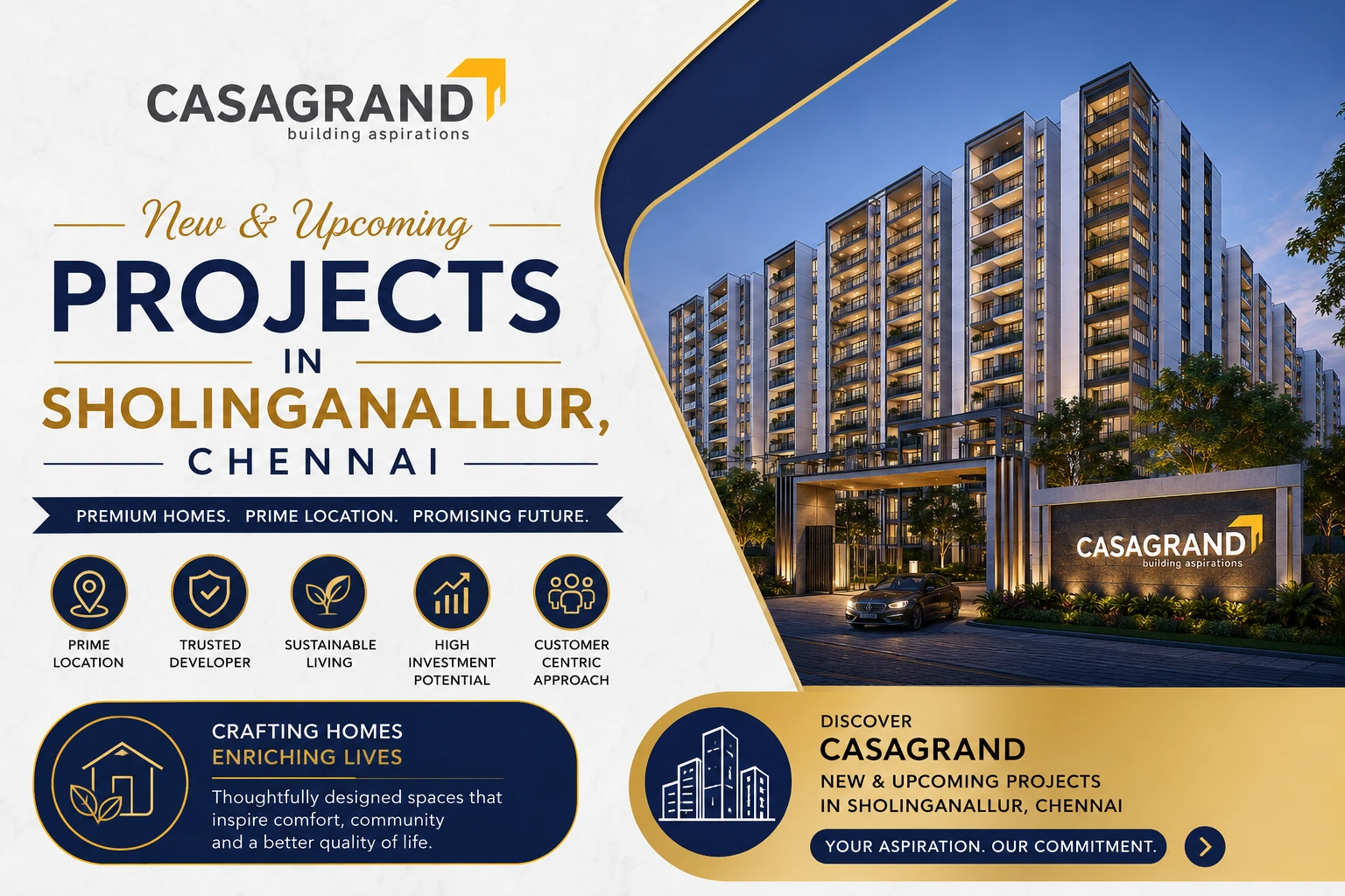 Casagrand official logo for Sholinganallur residential projects