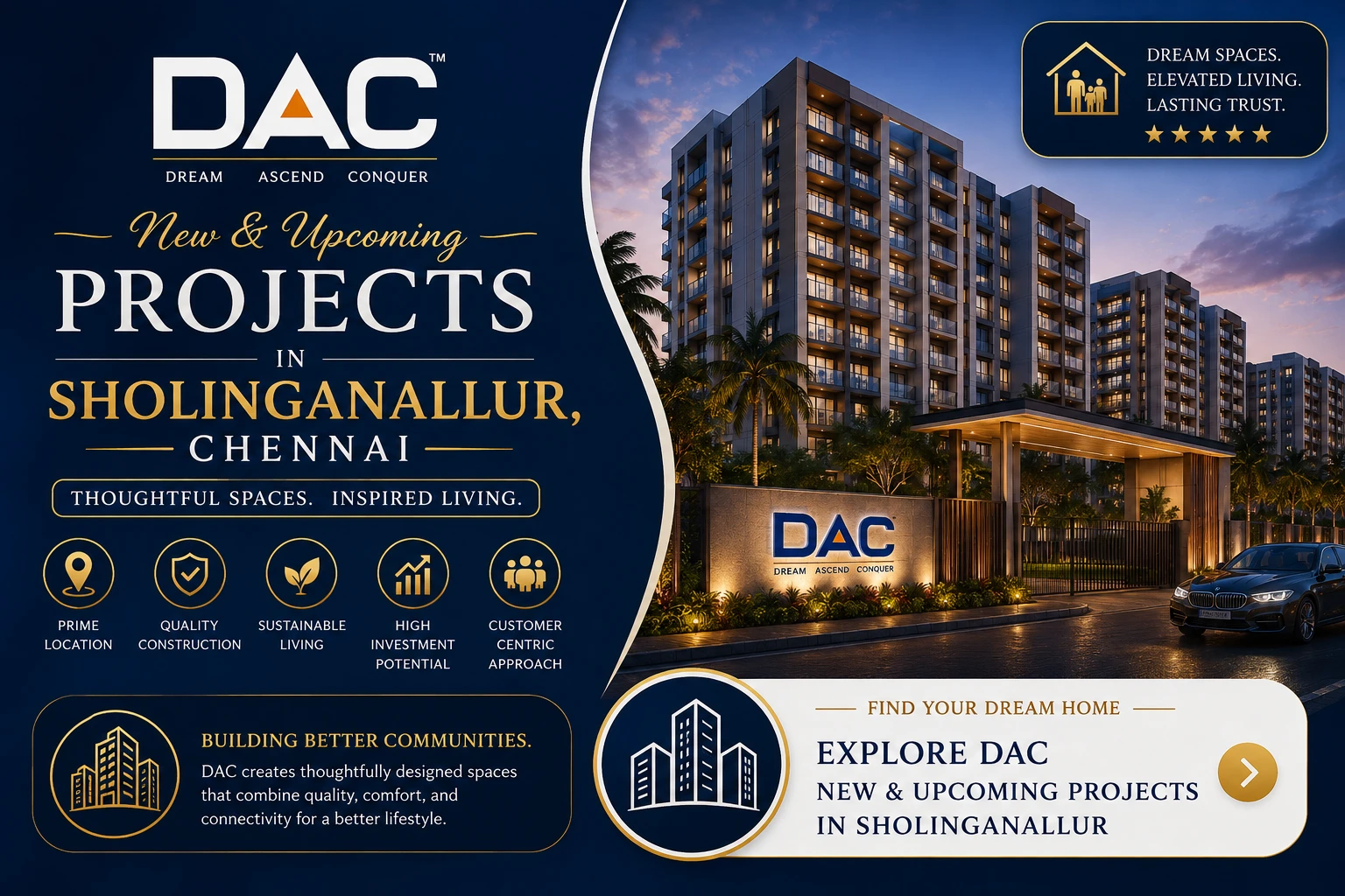 DAC official logo for Sholinganallur residential projects