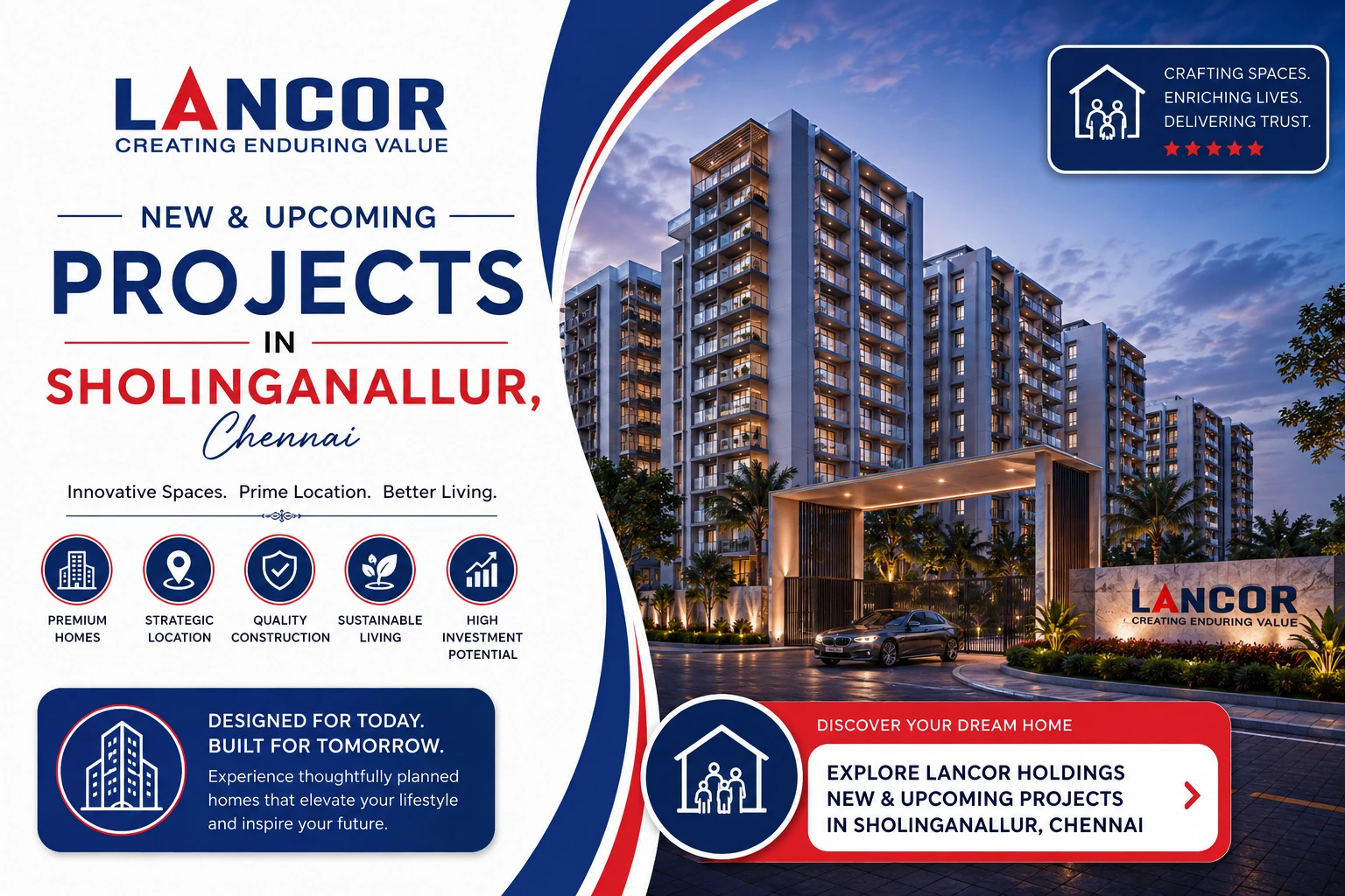 Lancor Holdings official logo for Sholinganallur residential projects
