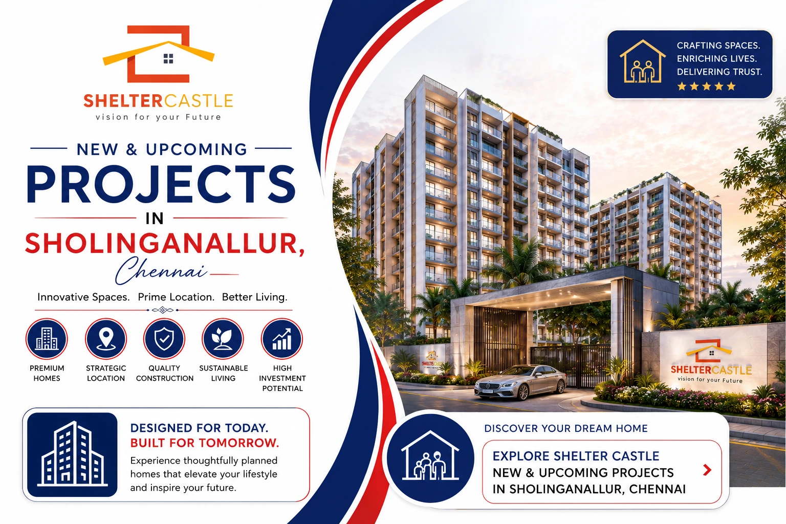 Shelter Castle official logo for Sholinganallur residential projects