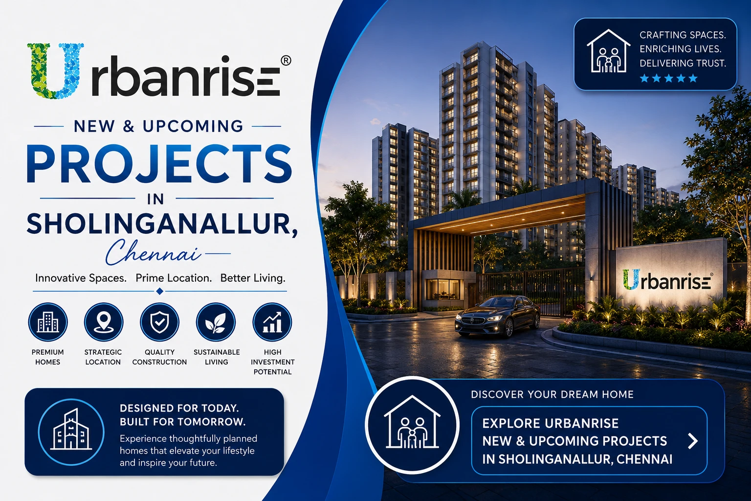 Urbanrise official logo for Sholinganallur residential projects